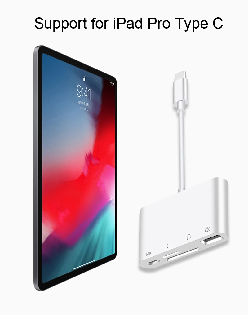 USB-C считыватель карт типа C OTG для подключения телефона SD TF CF U флэш-диск мышка с камерой для Ipad Pro huawei P20 samsung S8 Macbook