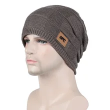 2021 winter knitting hat cashmere knitting cap and striped outdoor pullover cap baotou male hat cold protection hat 12
