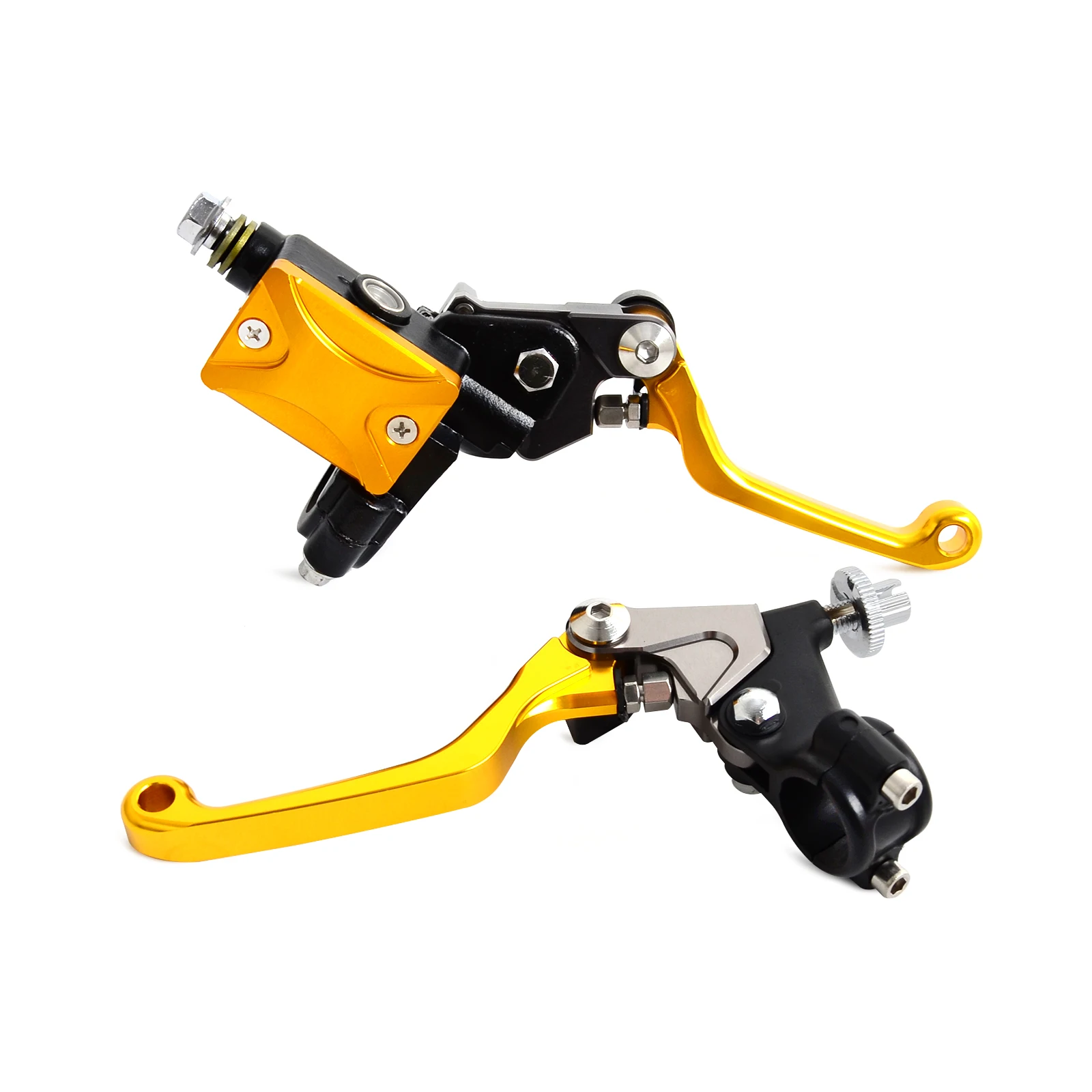 22MM Universal Motorcycle Hydraulic Brake & Cable Clutch Lever Set Assembly For Yamaha YZ 125 250 250F 450F WR250F 450F TTR250 - - Racext 28