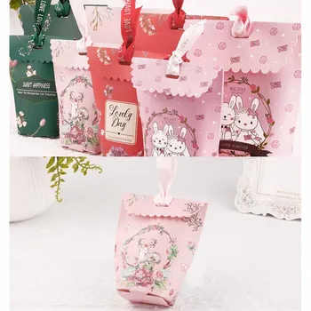 

10Pcs Upscale Paper Candy Boxes Baby Shower Favors Giveaways Gift Bag Birthday Party Christmas Wedding Souvenir Case Decoration