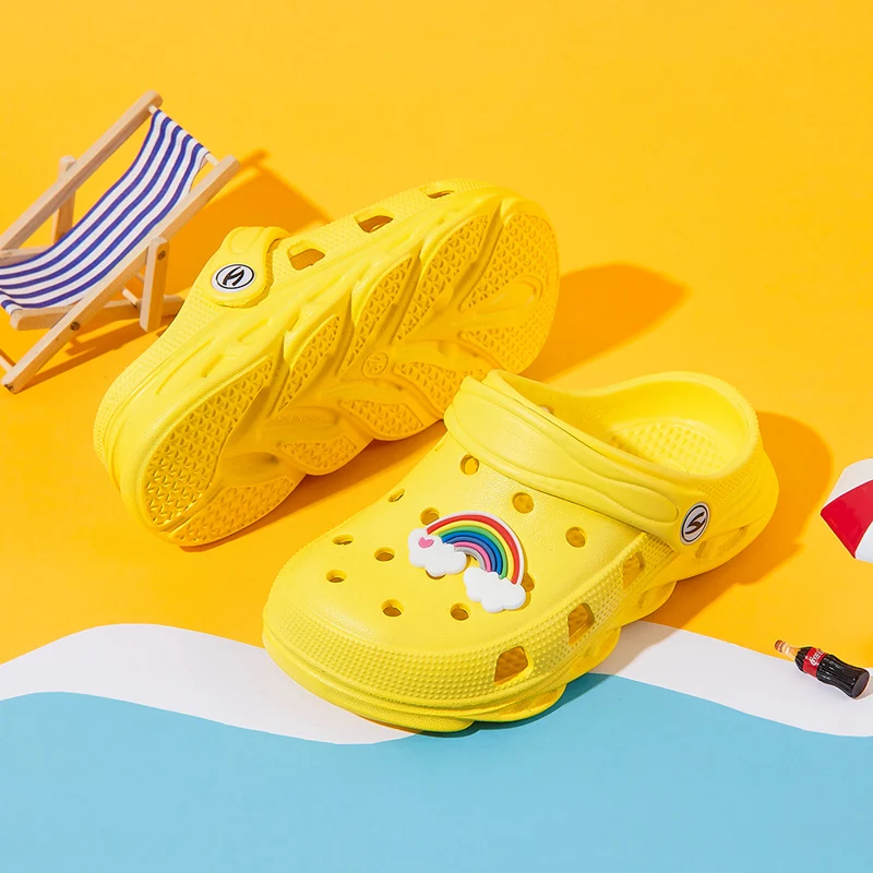 Cartoon Children's Sandals Kids Beach Flip Flop for Boys Girls Summer Mules Clogs Shoes Fashion Soft Slippers Garden Shoes