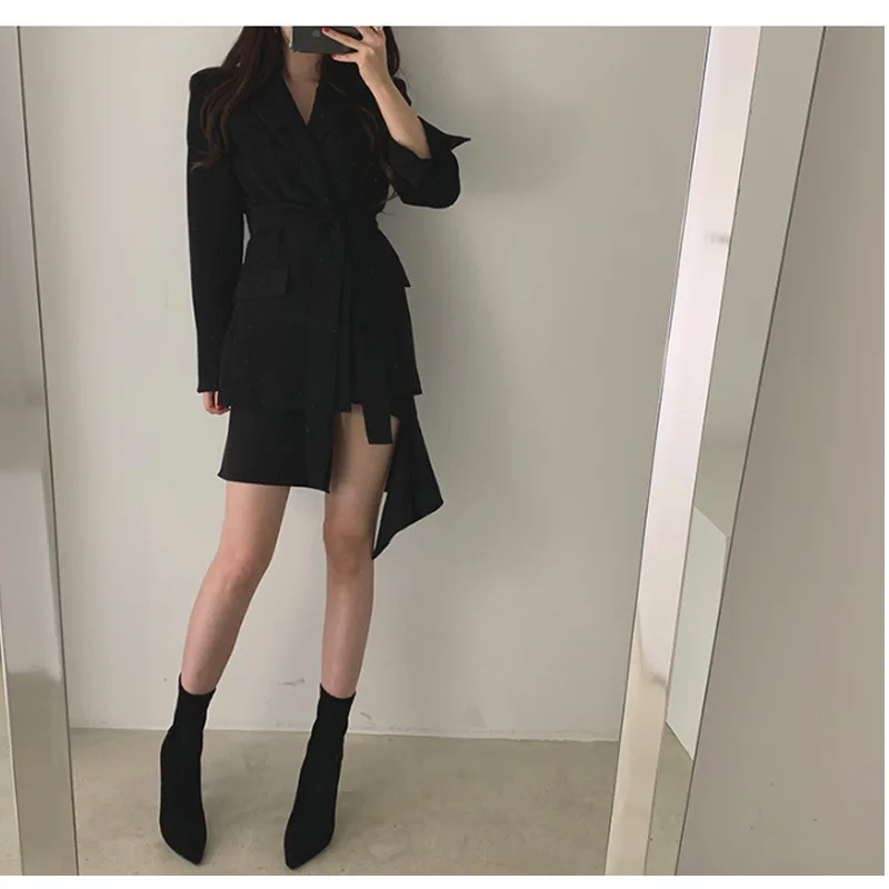 

Autumn Online Celebrity Small Suit Short CHIC Retro of Belt Korean-style Casual Elegant INS Suit Jacket Women's Fashion