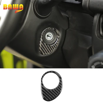 

BAWA Engine Start Switch Carbon Fiber Stickers Interior Accessories for Suzuki Jimny 2019+ lgnition Switch Decorative Cover