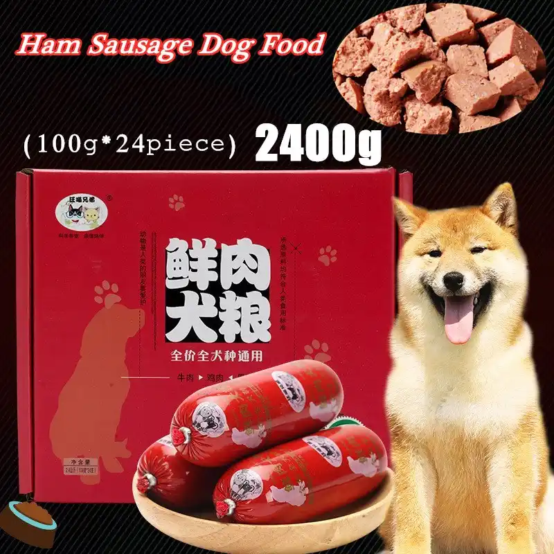 犬食品ハムソーセージ24個 100グラム鶏牛肉肉ソーセージ犬スナック犬ペットの食品健康メートルフィーダー2400グラム 犬用給餌器 Aliexpress