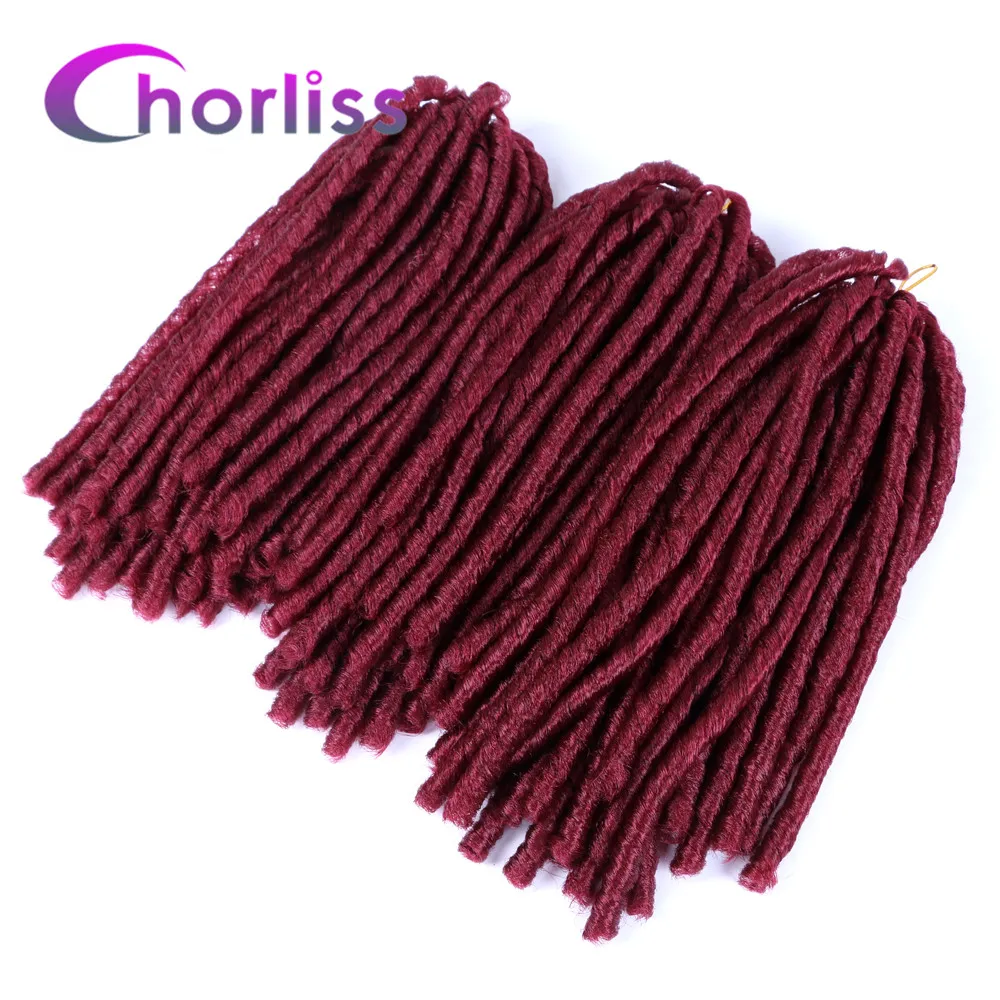 Ombre Goddess мягкие дреды цветные вязанные крючком косы Chorliss Jumbo DREAD прическа синтетические Locs плетение волос для наращивания