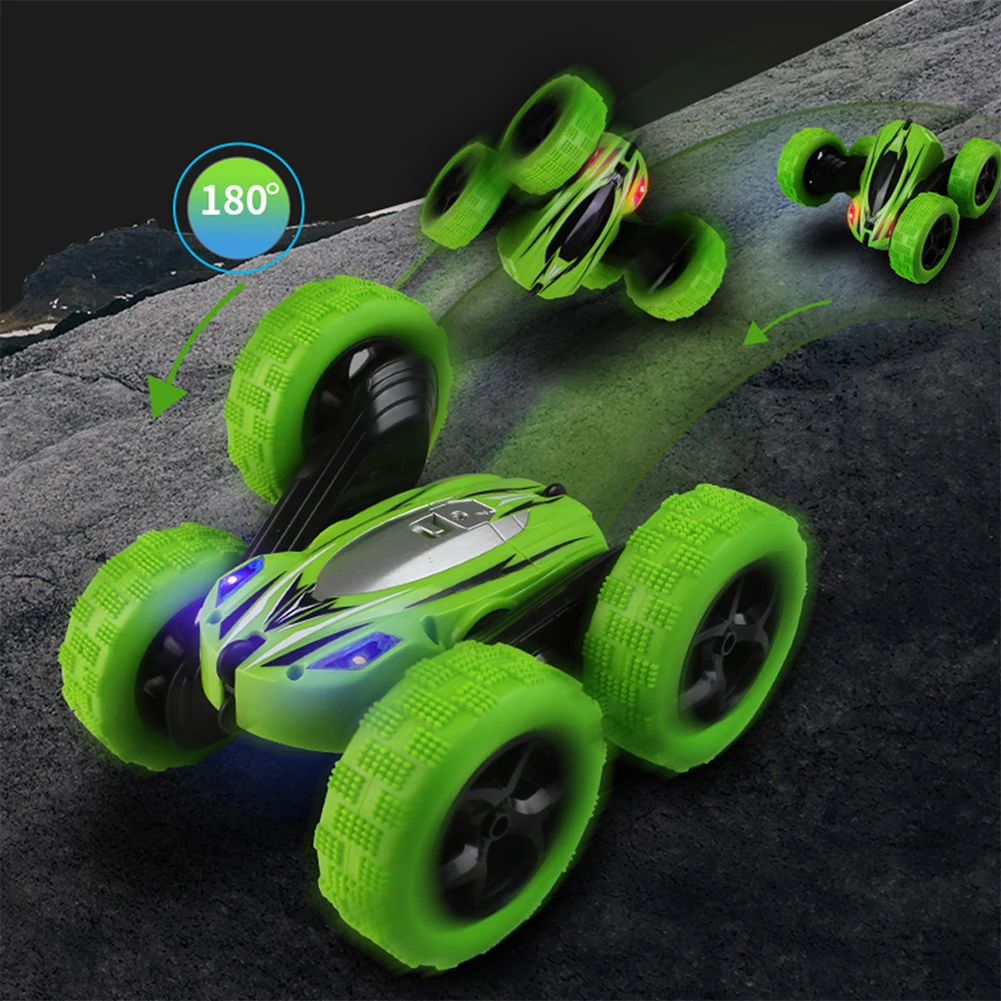 Пластиковая детская игрушка для улицы, 4WD, на батарейках, трюк-ролл, рок-гусеничный Радиоуправляемый автомобиль, 2,4 ГГц, противоскользящий, 360 градусов, переворачивается, крепкий захват, подарок