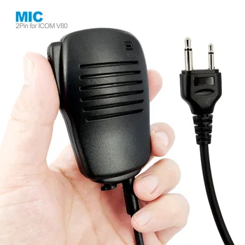 

2Pin PTT Speaker Mic Microphone for ICOM IC-V8 IC-V82 IC-F3 SL25 V80 Cobra Vertex VX-200 Walkie Talkie Two Way Radio