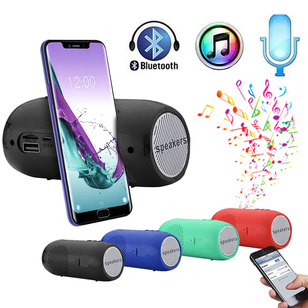 Портативный беспроводной Bluetooth стерео SD карта FM динамик для смартфона планшета