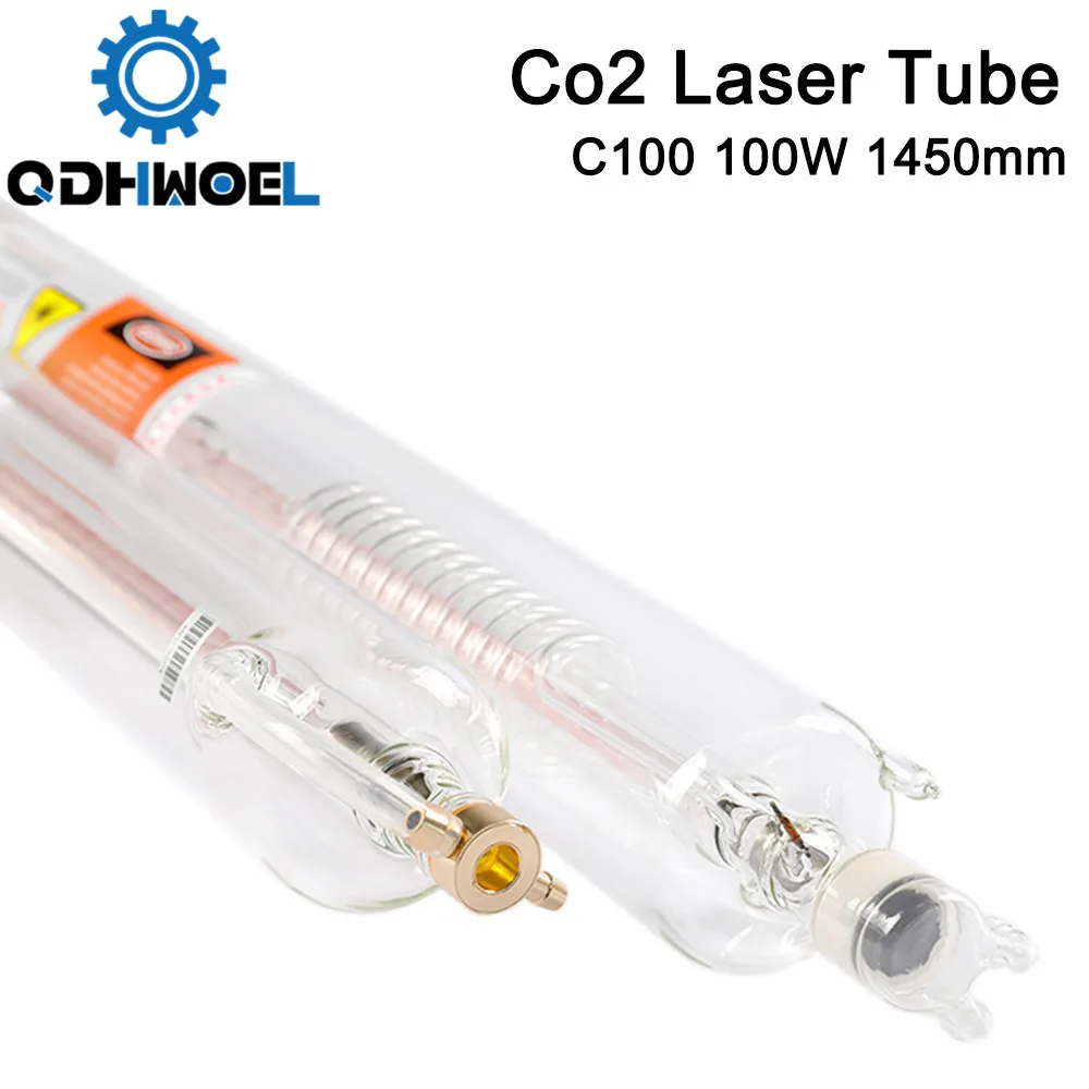 QDHWOEL SPT C100 1450 мм 100 Вт Co2 лазерная трубка для CO2 лазерной гравировки резки|Запчасти