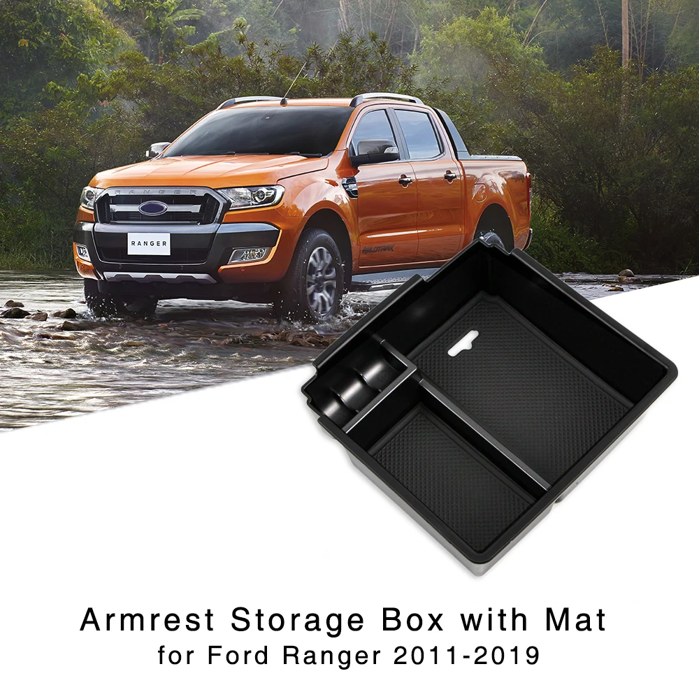 

Armrest Storage Box for Ford Ranger 2011-2018 Interior Center Console Organizer Glove Holder Tray