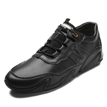 

New Men's Casual Shoes Comfortable Men Designer Sneakers with high heel Shoes Breathable Leather Spring Autumn Men Loafers 38-46