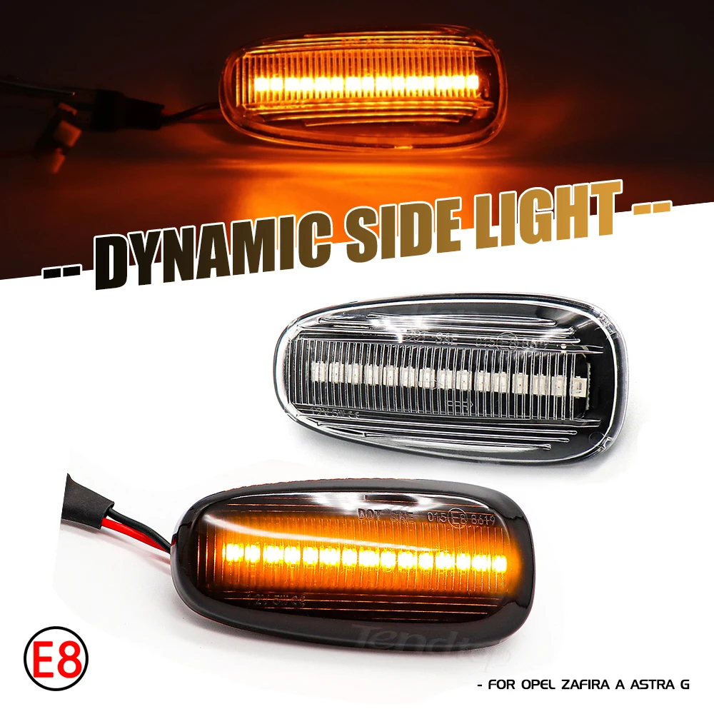 

2X LED Dynamic Turn Signal light For Opel Zafira A 1999-2005 Astra G 1998 1999 2000 2001 2002 2003 2004 2005 2006 2007 2008 2009