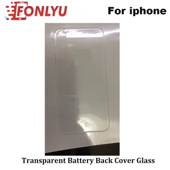

High Quality 100 pcs A+ Transparent Back Cover For iPhone X Xr Xs Max 8 8 Plus Battery Cover Glass Panel Rear Door Housing