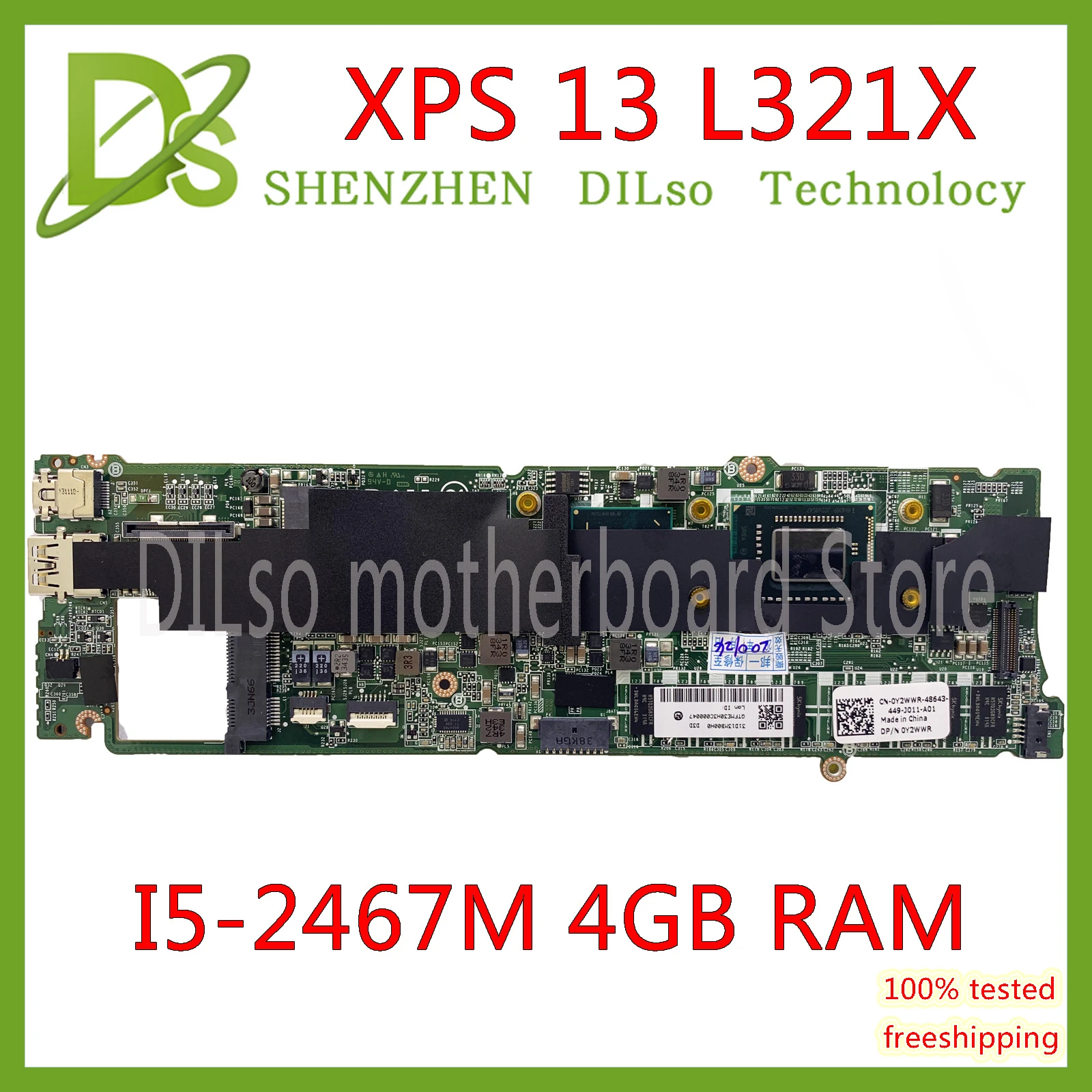 Kefu L321x Motherboard For Dell Xps 13 L321x Laptop Motherboard I5 2467m 4g Ddr3l Da0d13mbcd1 Fully Tested 100 Work Motherboards Aliexpress