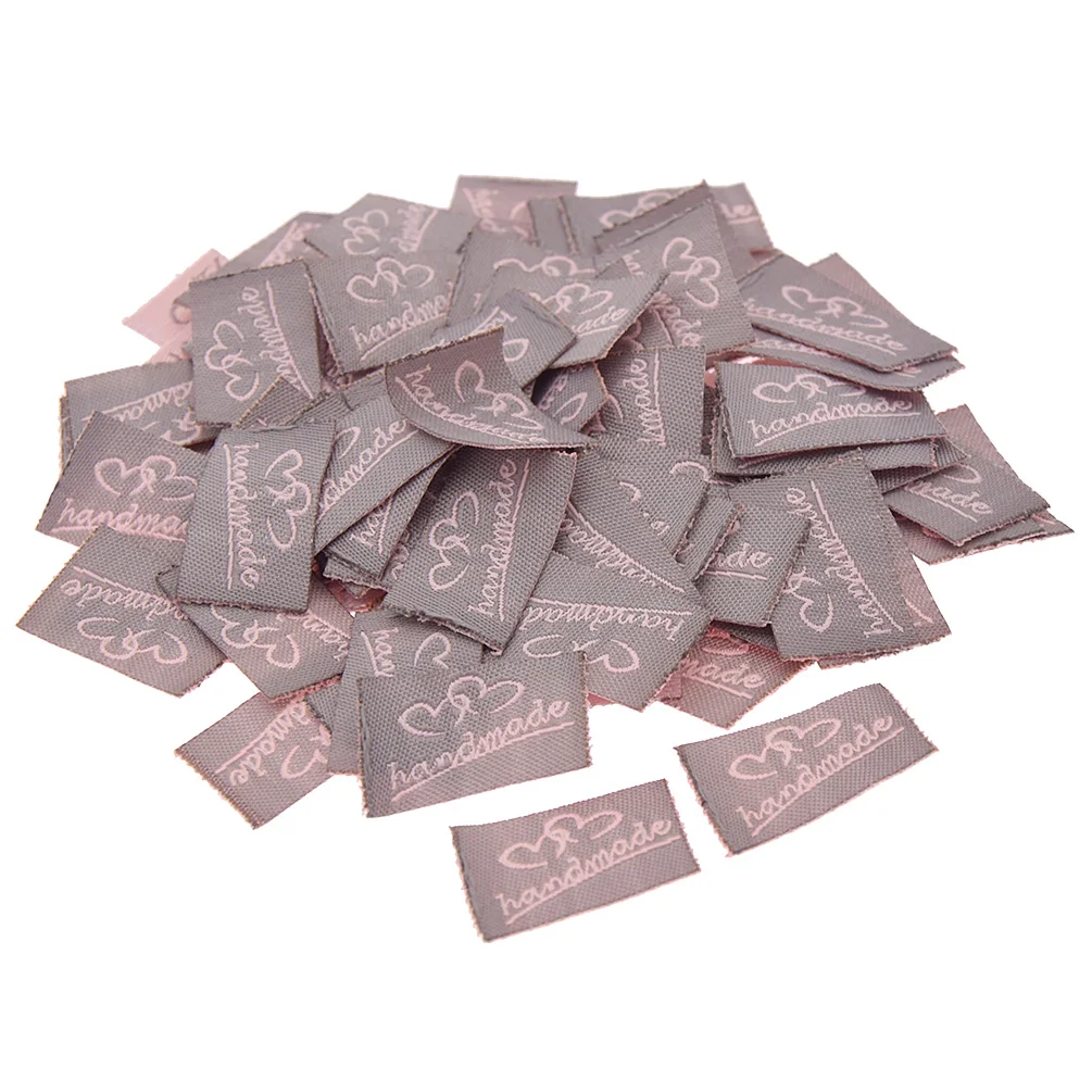 100Pcs/lot Handmade Garment Label Butterfly Heart Label Tags For Clothes Diy Sewing Accessories