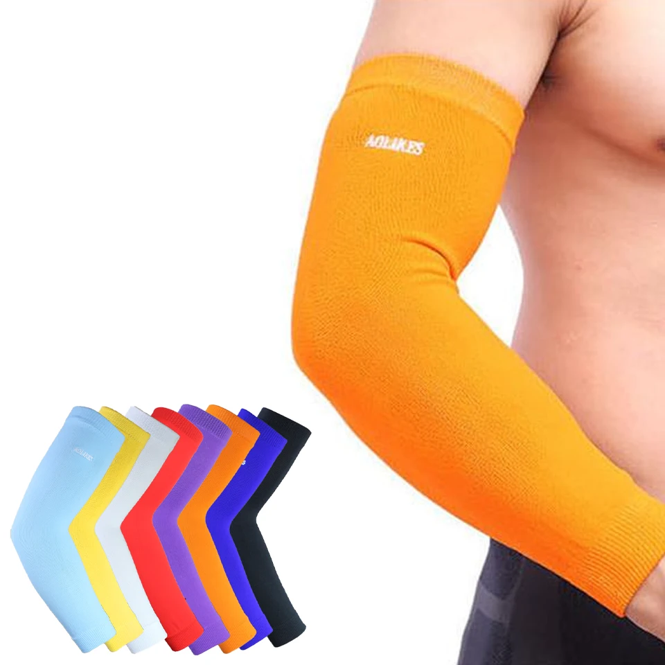 AOLIKES 1PCS Elastic Basketball Arm Sleeve Armband Soccer Volleyball Elbow Support Brace Sports Protector