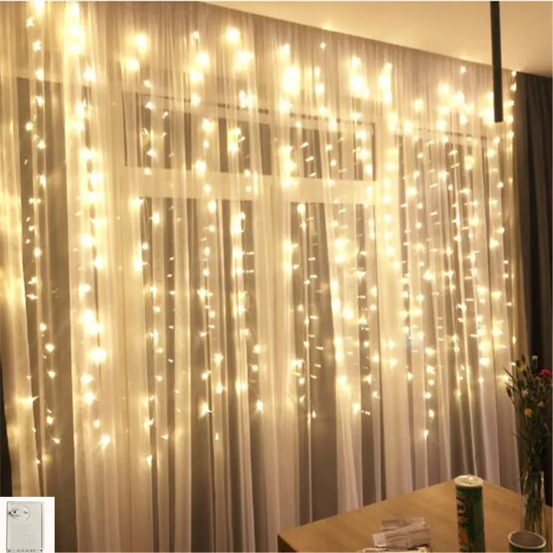 

Christmas 3*1M LED Icicle String Lights Memory fairy lights garland for Wedding Party Holiday lighting garden street home decor