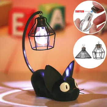 LEDNightLightCreativeResinCatAnimalNightLightOrnamentsHomeDecorationSmallCatNightLampForChildKidsGift
