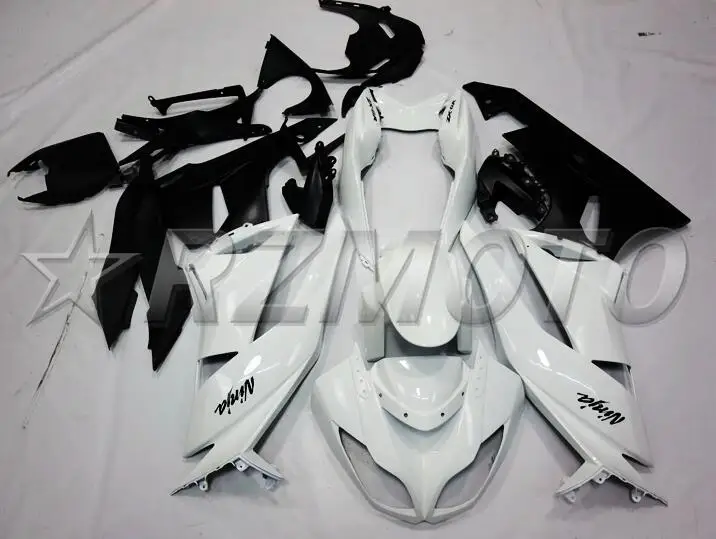 

Injection Mold New ABS Motorcycle Fairings Kit Fit for Kawasaki Ninja ZX-6R 636 2009 2010 2011 2012 bodywork set White