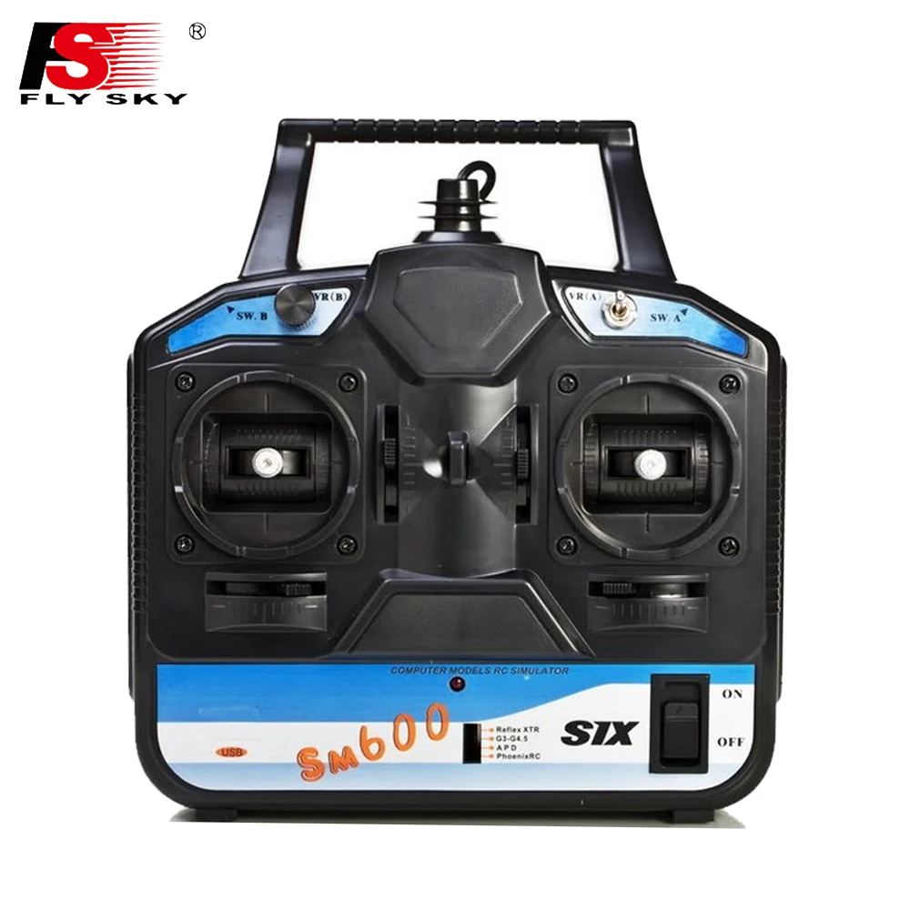 Flysky FS SM600 6 канальный USB RC симулятор поддержка G7/G6 G5.5 G5 PH5.0 FMS для Fpv 3D вертолета