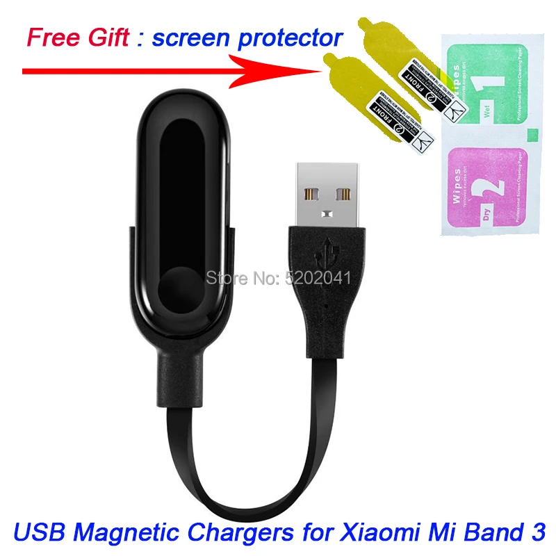 

Charger Cable For Xiao mi Mi Band 3 Miband 3 Smart Wristband Bracelet Xiao mi mi band 3 Charging cable USB Charger Adapter Wire