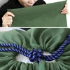 Moving Luggage Bags Large Canvas Heavy Duty Laundry Bags Green White Thick Breathable Dust-proof Drawstring Storage Pouch Bags 4