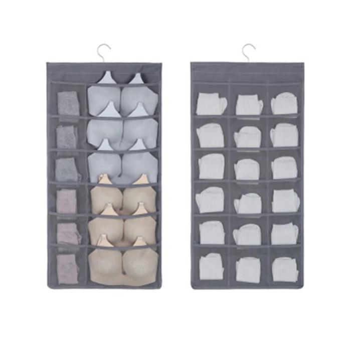 Double Sided Wall Door Closet Hanging Storage Bag Organizer Pouch Oxford Cloth Hanging Bag QP2