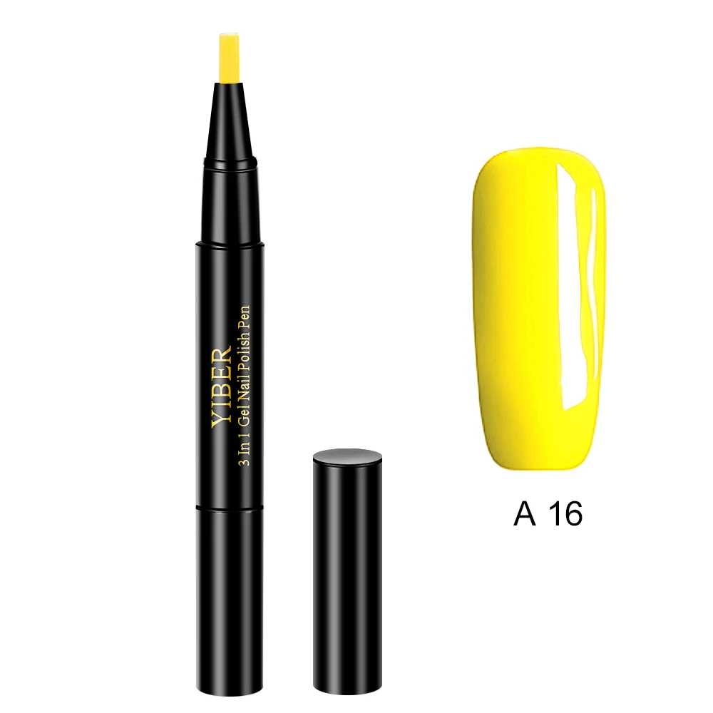 Белый Newest 5ML 20 Color Gel Nail Polish Pen Brush Glitter Nail Gel Varnish hybryda set Dawdler UV Nail Art Gel Lacquer Gel Paint 30 - Цвет: Белый