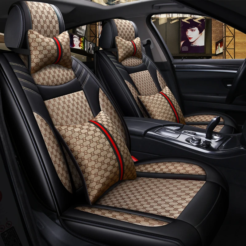 

WLMWL Leather Car seat cover for Subaru forester BRZ XV Outback Legacy all models seat cover car seat protector heated seats
