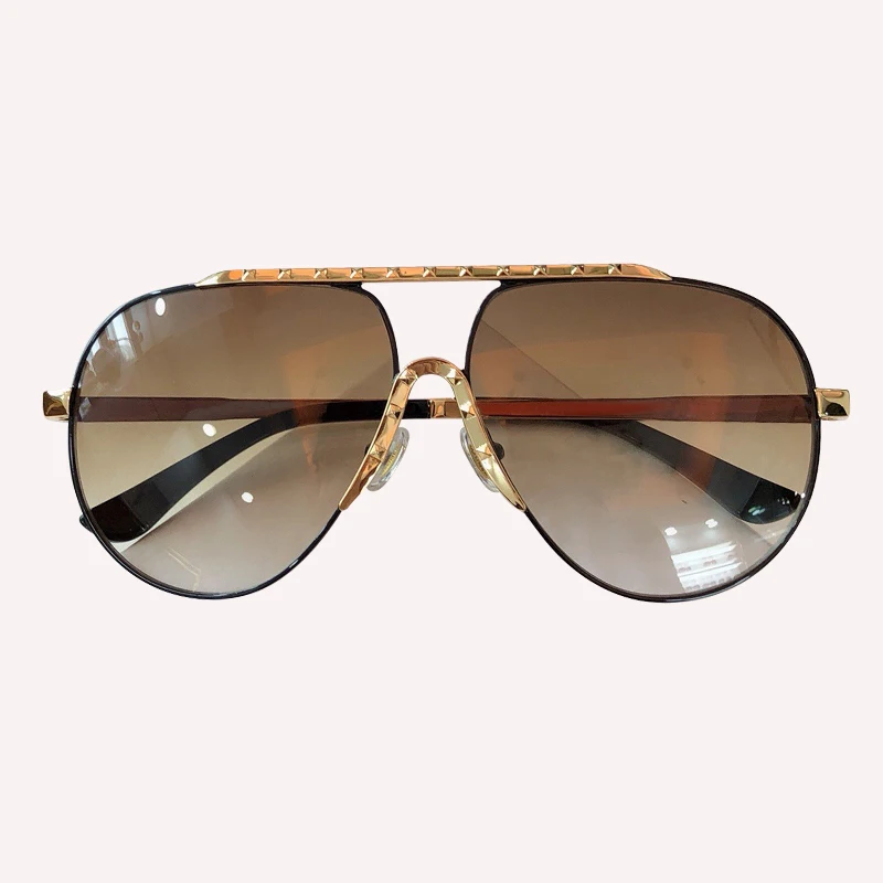 No.5 sunglasses Высококачественные солнцезащитные очки пилота для женщин UV400 зеркальные солнцезащитные очки фирменный дизайн с оригинальной коробкой - Цвет линз: No.5 sunglasses