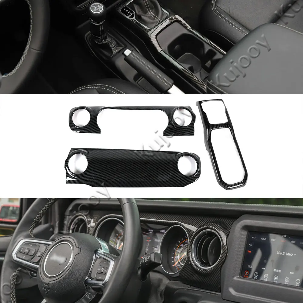 Интерьерные молдинги для Jeep Wrangler JL до центральной консоли+ панель переключения передач декоративные покрытия покрытие для автомобиля