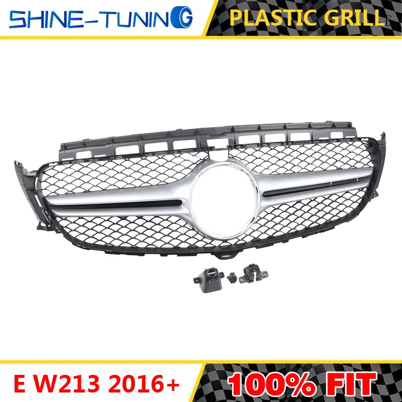 Передняя решетка подходит для E class W213 E63 amg grill E180 E200L E260 E300L-18 без эмблемы