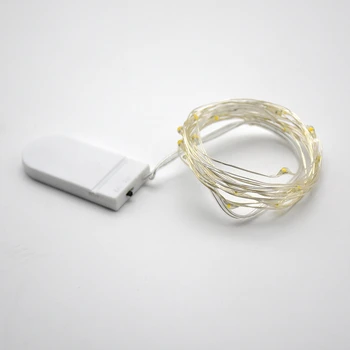 

50pcs/lot Fairy String Lights 3M 30Micro LED String Lights Battery Powered Waterproof Silver Wire Firefly Lights for DIY Wedding