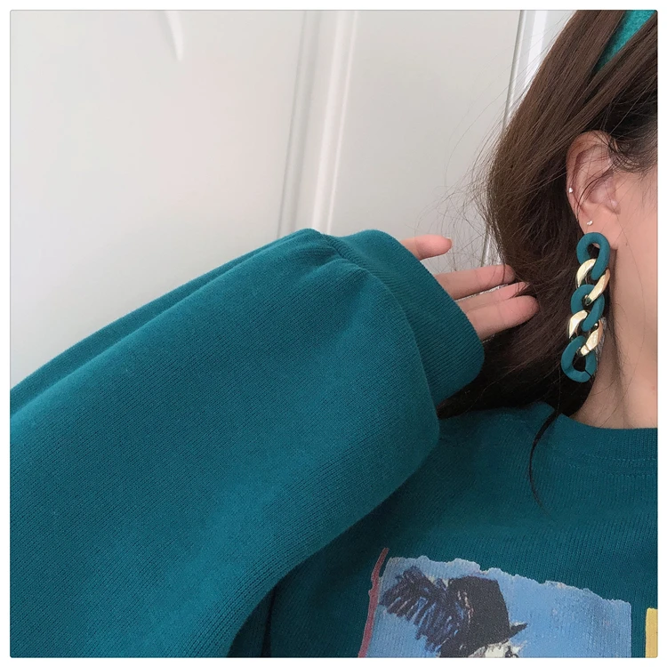 WYBU Super Beautiful Lake Blue Earrings Ins Popular Earrings for Women 2021 New Design Ear Drop Jewelry