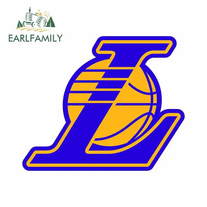 EARLFAMILY 13 см x 11 см для Los Angeles логотип LAKERS мультфильм виниловые наклейки на машину JDM бампер багажник грузовик графика аниме мотоцикл