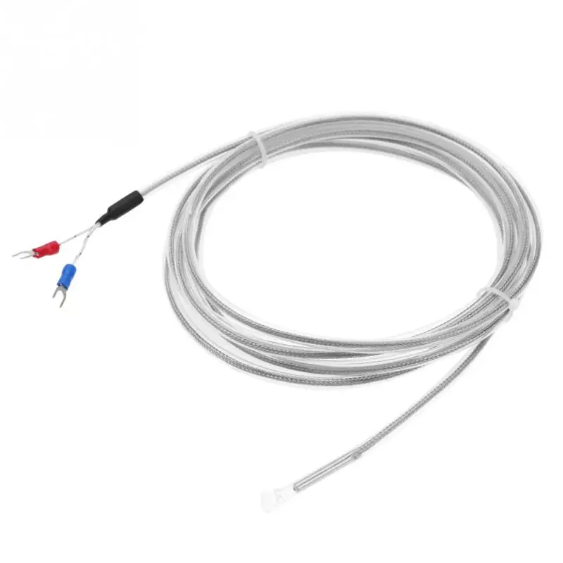 PTFE K Type Thermocouple 2 Wire Waterproof Corrosion Resistance 300cm/118.1inch 