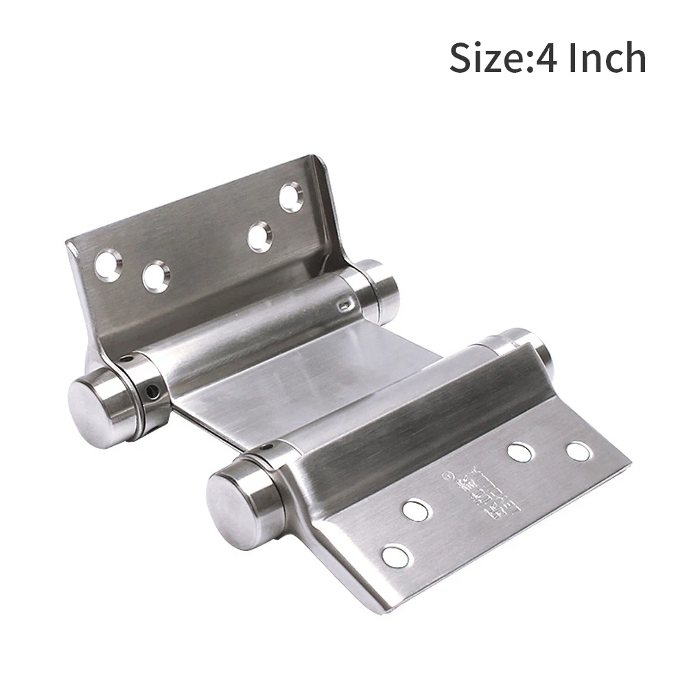 

2pcs/set Stainless Steel Hardware Internal Door Hinge Home Office Cupboard With Screws Gate Locking Self Closing Double Swinging