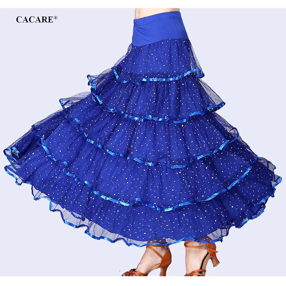

Ballroom Skirt Waltz Dresses Dance Competition Dresses Ballroom Dress Standard Free Size 6 Colors D0966 CACARE Big Hem