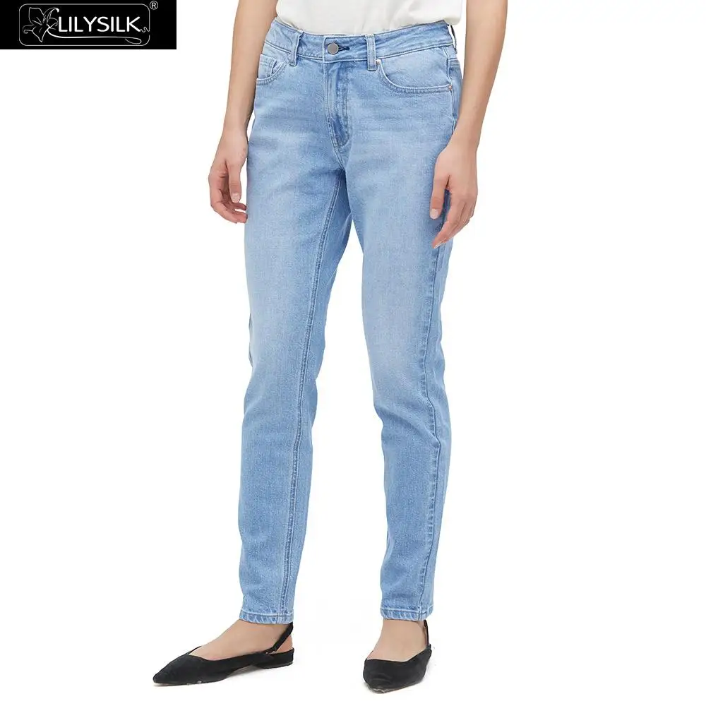 LilySilk Jeans Classic All-match Regular Women New Free Shipping