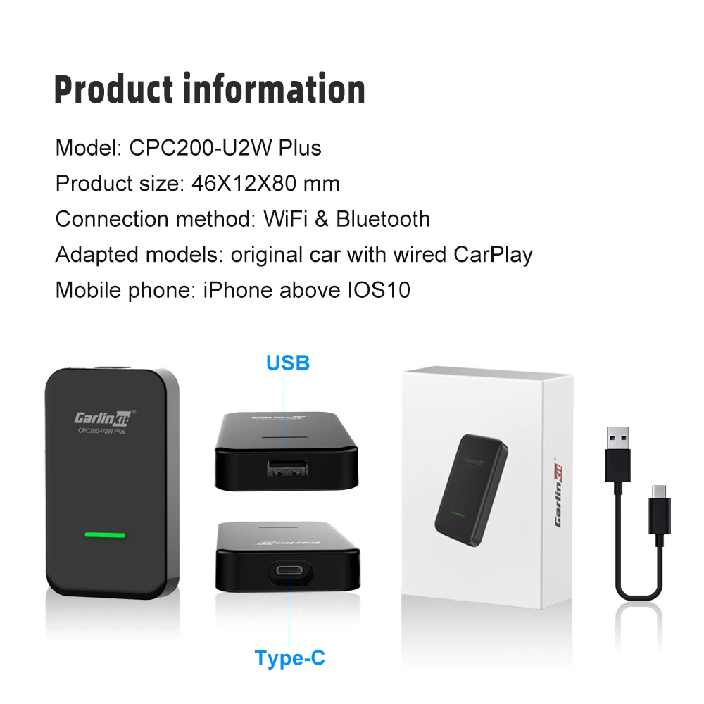 CarlinKit - ī÷ , 5GWiFi ̴ ڵ ÷ ڽ, ƿ   ٰ  Ʈο ֻ ¼