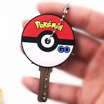 

Wholesale 40Pcs Cartoon Anime Mickey Key Cap Key Cover Key rings Stitch Pokemon Key chain Kids Party Gift Key Holder Decoration