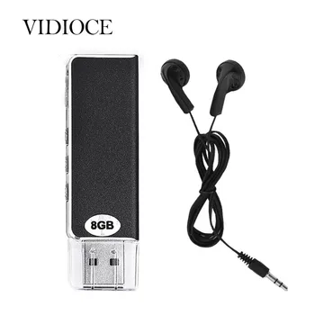 

VIDIOCE 3 in 1 Portable Mini 8GB Digital Voice Recorder Rechargeable USB Disk Audio Recorder WAV Format MP3 Player Dictaphone