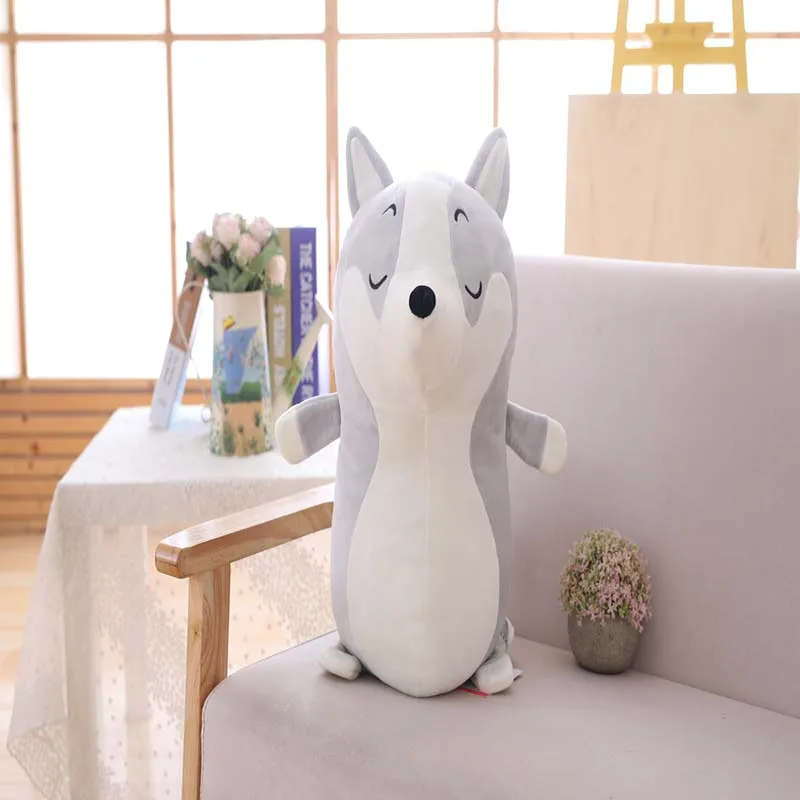 1 шт. 45/70 см Kawaii/мягкие лежа жира Косплей Shiba «Лисья Секретная служба»(Inu собака плюшевые игрушки, детские носки с принтом милых животных детские прекрасные подарки для детей Детский подарок - Цвет: Белый