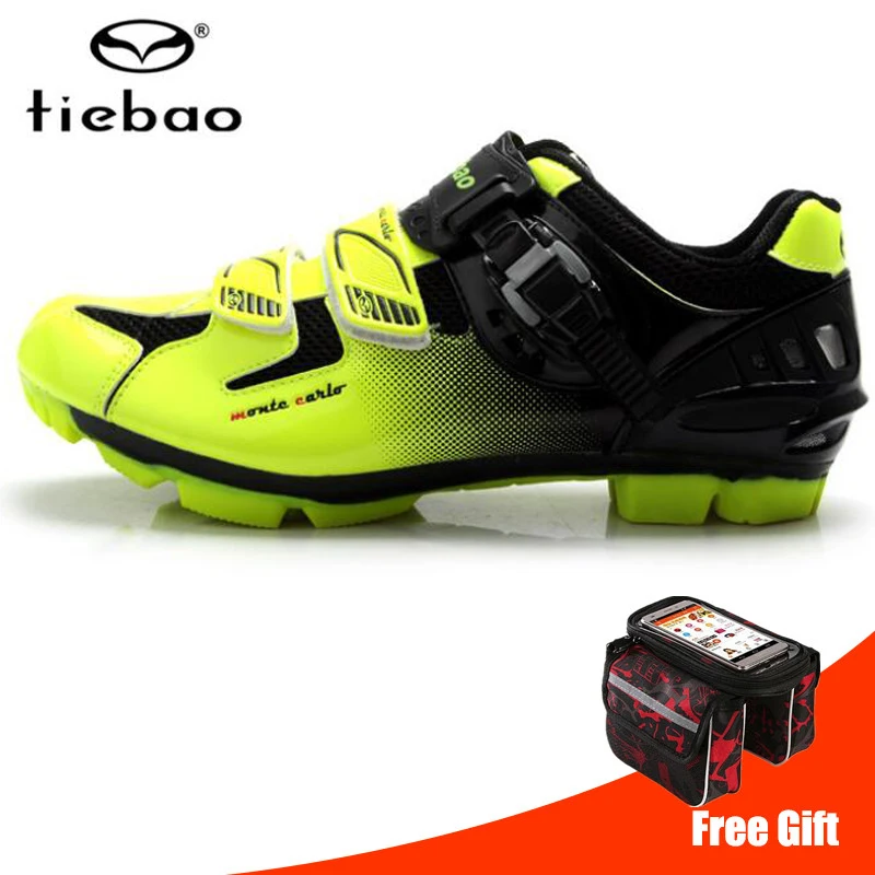 add bag TIEBAO велосипедная обувь sapatilha ciclismo mtb нейлоновая обувь из стекловолокна, обувь для горного велосипеда, мужские кроссовки, женская обувь с самоблокирующимся верхом - Цвет: add bag