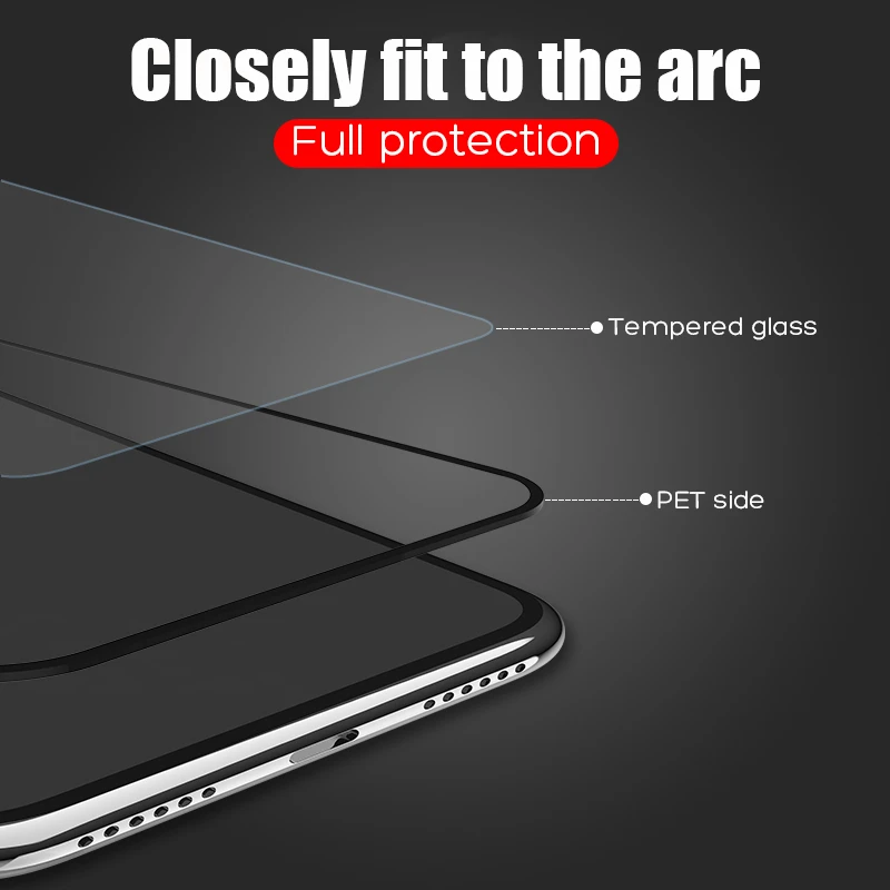 500D полное покрытие закаленное стекло для iPhone X XS XR XS MAX стекло PET Edge пленка защитная на iPhone 11 Pro Max защита экрана