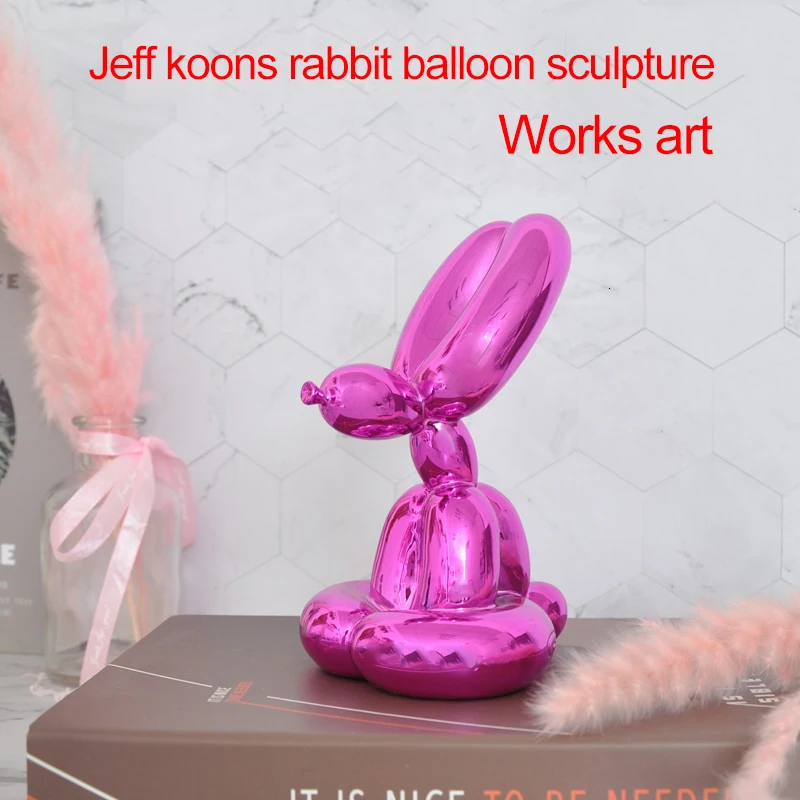 Nordic Abstraction Animal Decoration Jeff Koons Balloon Rabbit Series Resin Handicraft Home Decoration Sculpture Nordic Abstraction Animal Decoration Jeff Koons Balloon Rabbit Series Resin Handicraft Home Decoration Sculpture