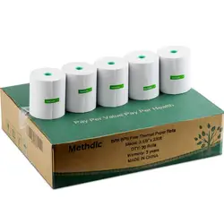 Methdic BPA-free Thermal Paper Roll 80mm x 70meter Cash Register Till Roll 20-Rolls(3 1/8 x 230)