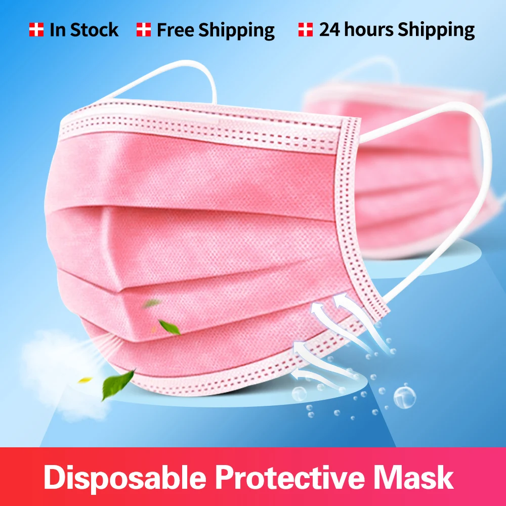 

Mask Disposable Masks 3 Layers Non Woven Earloop Face Mouth Masks for Adult Breathable Dustproof Filter Mascarilla mascarilas