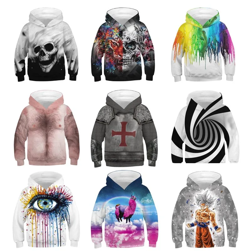 

Wolf Printed Hoodies Kids 3d Hoodies Funny Sweatshirts Boy Jackets Girls Halloween Outfits Fashion Tracksuits Animal Streetwear