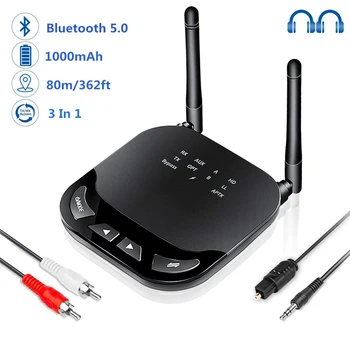 

3 In1 Wireless Adapter Bluetooth 5.0 Transmitter Receiver Low Latency HD TV Car PC Audio
